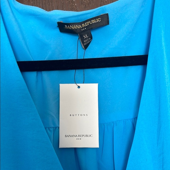 Banana Republic Blue Wrap Dress - Picture 2 of 4